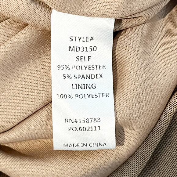 Bobbles & Lace Ruched Sweetheart Neck Strapless Mini Dress Taupe Brown Medium - Picture 5 of 16